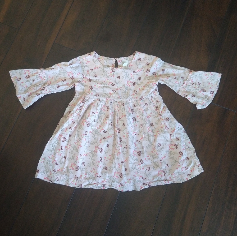 Floral Kids Dress - Light Pink 3T